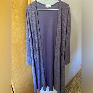 Lularoe Sarah Cardigan XL Dusty Purple